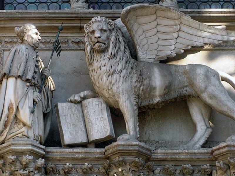 The St Marks Lion, St. Mark was pronounced Venice’s new patron saint, replacing St. Theodore.