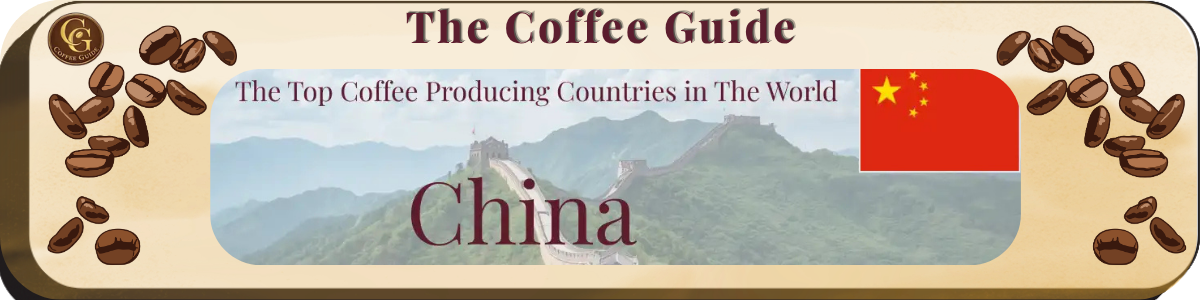 Chinese Coffee producing header with the great wall as a backdrop