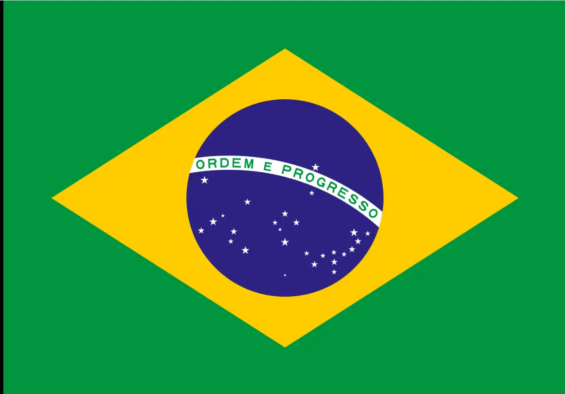 The Brazilian coffee production national flag