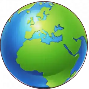 world icon depicting the countries ranking in world production of coffee beans
