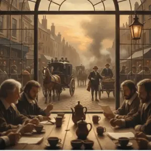Each coffeehouse began to develop its own character. 
Some attracted merchants and insurers, others writers and philosophers. 
Lloyd’s Coffee House became a hub for maritime insurance; others became informal stock exchanges, literary salons, or political clubs. 