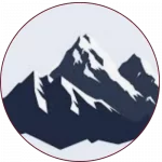 mountain peaks signifying the altitude of the coffee plantations