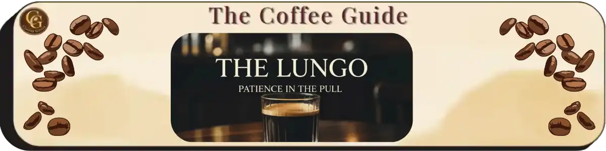 The Lungo header showing a Lungo on a wooden table