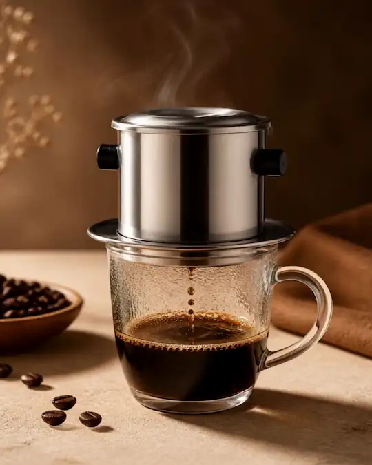 The Vietnamese Coffee brewing methos The Phin Filter