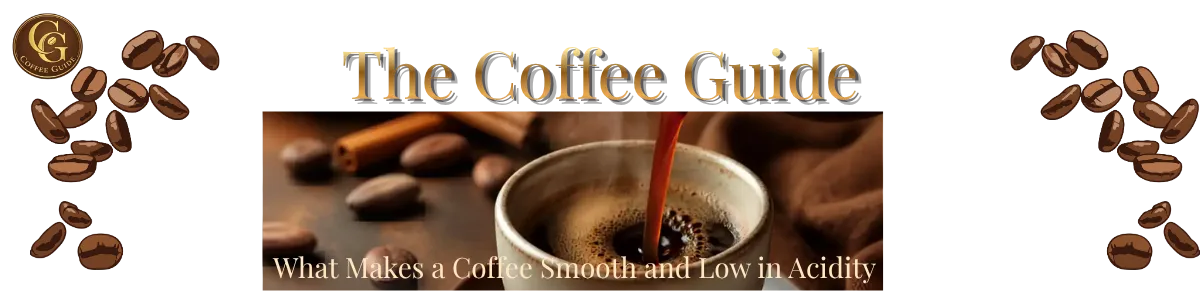 Rich smooth espresso showing thick crema to represent low acidity coffee profiles at The Coffee Guide